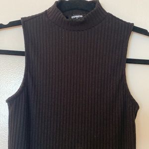 Express black body suit XS turtle neck